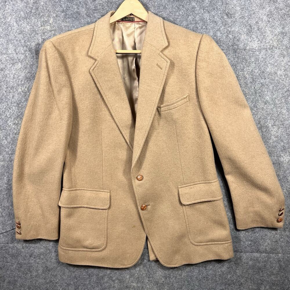 Vintage J.G. Hook Tan Camel Hair Blend Coat XL